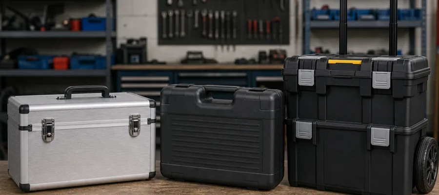 Beste Werkzeugkoffer nach Typ: Aluminium, Kunststoff und Roll-Boxen im Vergleich